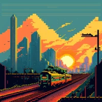 Train. Station. Railroad.