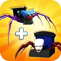 Spider Train Run: Merge Battle